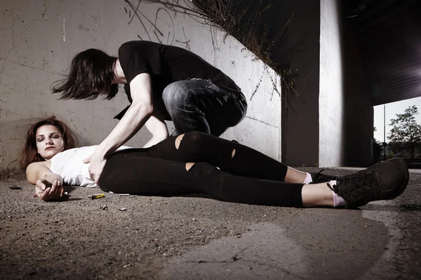 Leben mit Drogen - tödliche Gefahr — Stockfoto