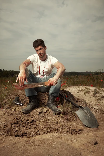 Bad man on bad place — Stock Photo, Image