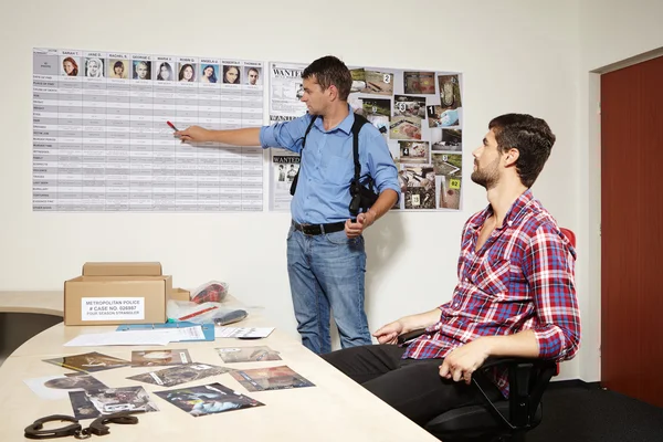 Interrogatório do assassino — Fotografia de Stock