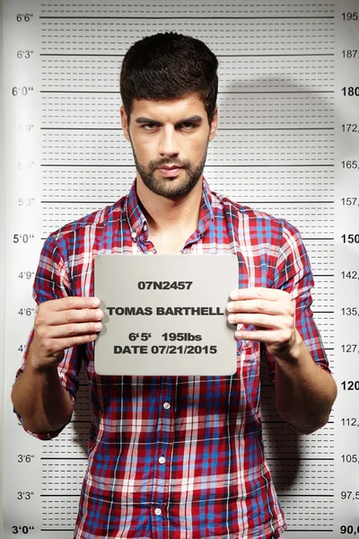 Hapisteki mugshot cinayetinde — Stok fotoğraf