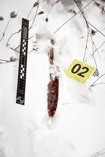 Dovezi sângeroase de omucidere — Fotografie, imagine de stoc