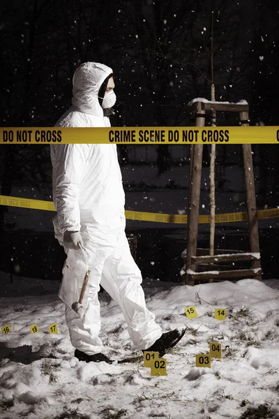 Donmuş delilleri - crime scene Investigation — Stok fotoğraf