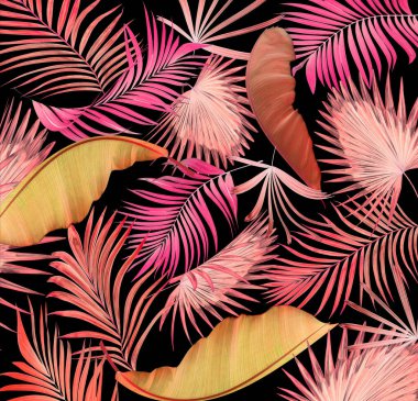 Palmiye ağacı arkaplanının yaprakları