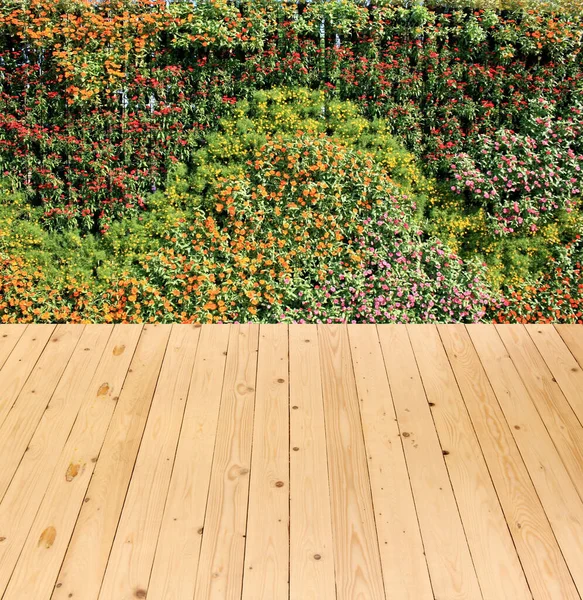 Вертикальный Сад Деревянный Пол — стоковое фото