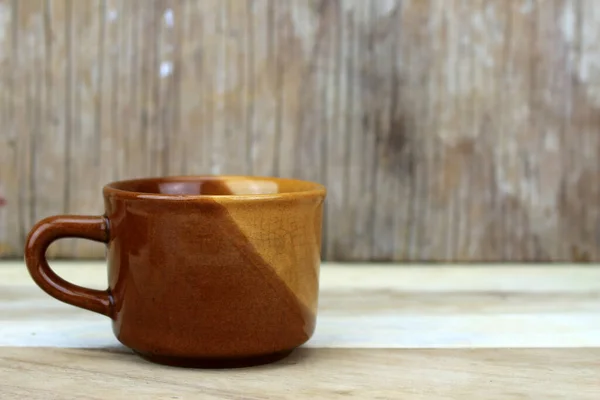 Kaffeetasse Auf Einem Holztisch — Stockfoto