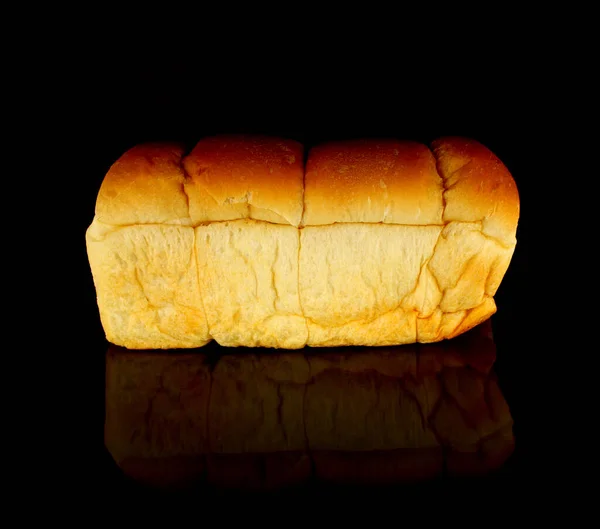 Буханка Хлеба Черном Фоне — стоковое фото