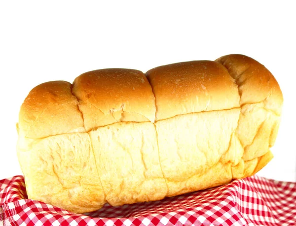 Laib Brot Auf Tischdecke — Stockfoto