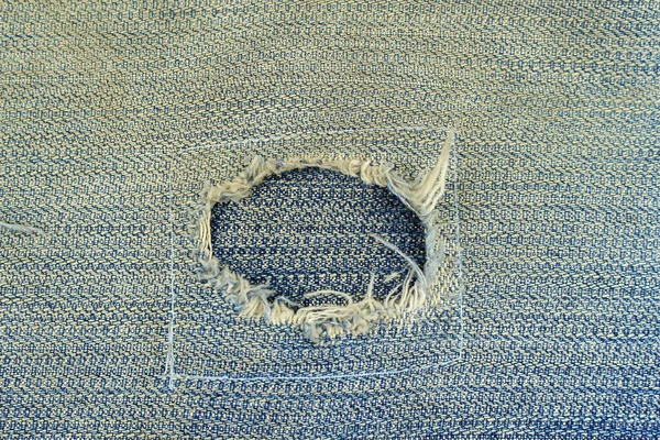 Gestreepte Blauwe Tweedehands Jeans — Stockfoto
