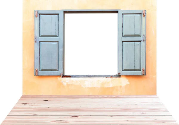 Apri Vecchia Finestra Sul Muro Mattoni — Foto Stock