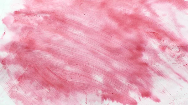 Aquarela Vermelha Abstrata Fundo Branco Cor Salpicando Paper Hand Desenhado — Fotografia de Stock