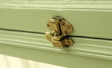Pirinç Hasp kapı Vintage eski Retro
