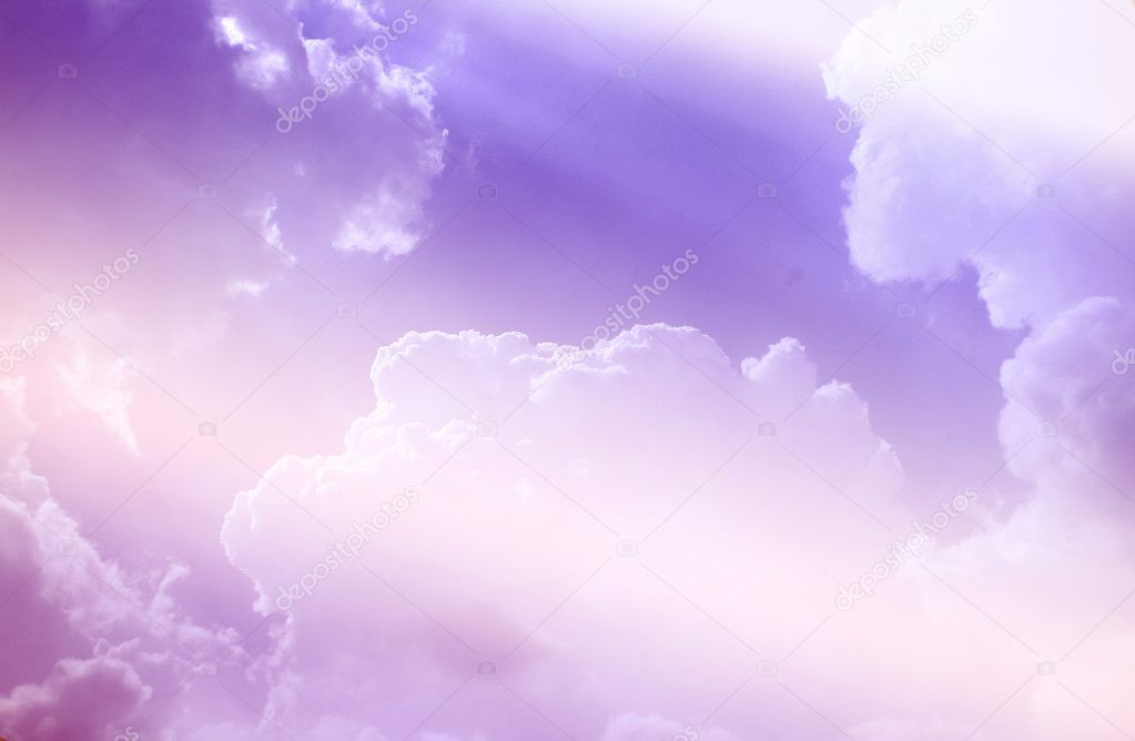 Colorful toning sky with clouds, background