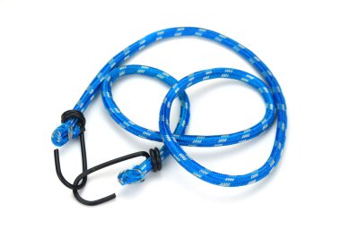 Elastik ipi beyaz arka planda siyah Kancalı