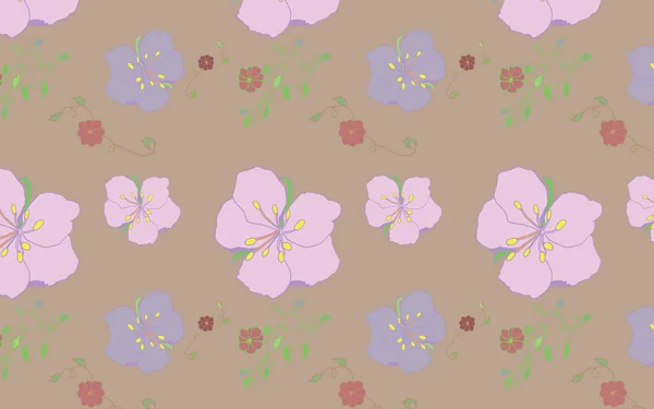 Patrón Sin Costura Con Flores — Archivo Imágenes Vectoriales