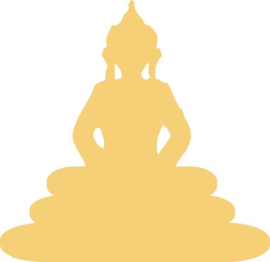 Tayland vektör ilüstrasyonunda Buda resmi