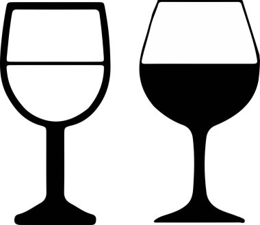 Beyaz arkaplanda cam simgesi izole edildi