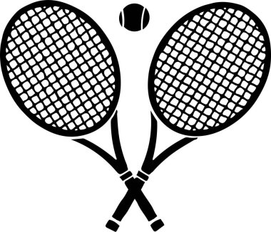 Tenis vektörü çizimi arka planda izole edildi