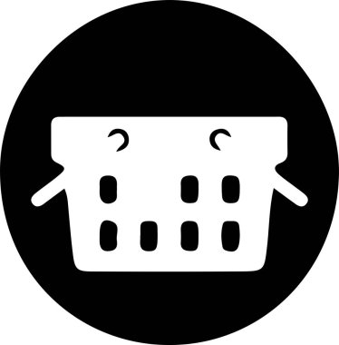 Sepet simgesi beyaz arkaplanda izole edildi