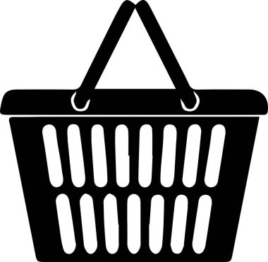 Sepet simgesi beyaz arkaplanda izole edildi