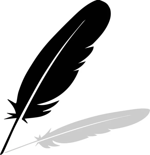 背景上孤立的羽毛图标 — 图库矢量图片
