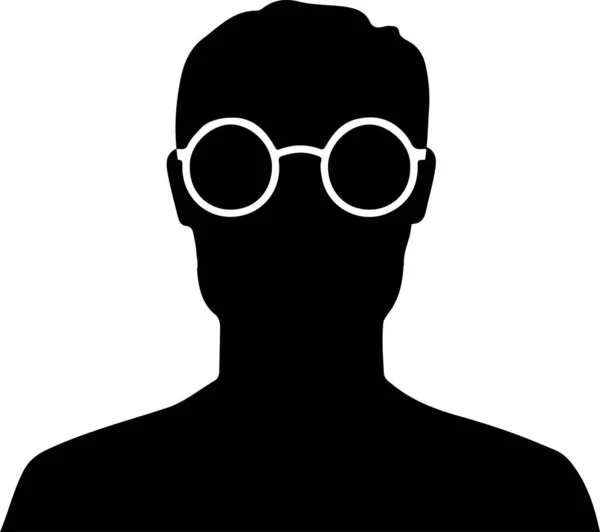 Hombre Usando Gafas Vector Aislado Sobre Fondo Blanco — Archivo Imágenes Vectoriales