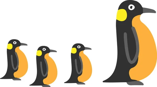 Penquin Vektor Illustration Isolerad Bakgrund — Stock vektor