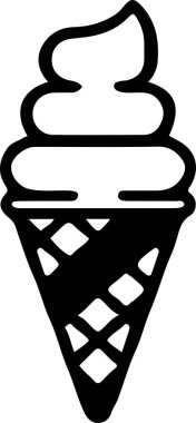 dondurma simgesi arkaplanda izole