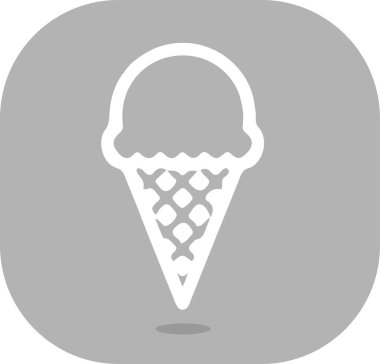 dondurma simgesi arkaplanda izole