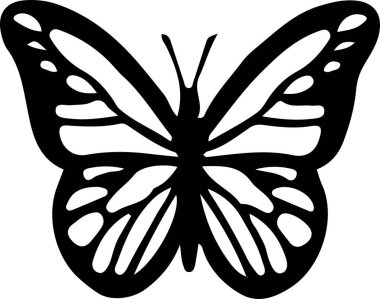 Beyaz arkaplanda kelebek simgesi izole edildi
