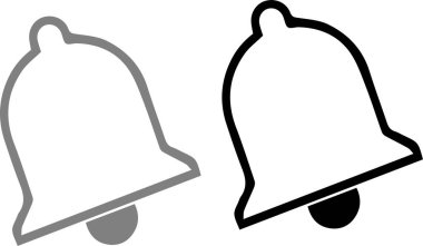 Beyaz arkaplanda çan simgesi izole edildi