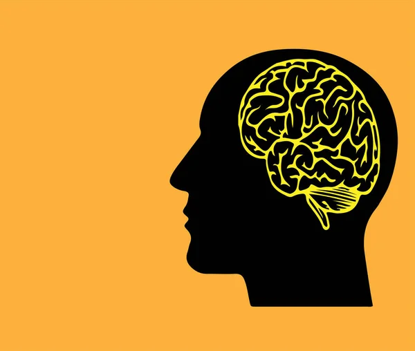 Icono Del Cerebro Aislado Fondo — Vector de stock