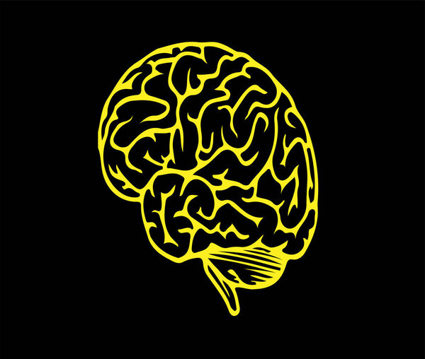 brain icon isolated on background