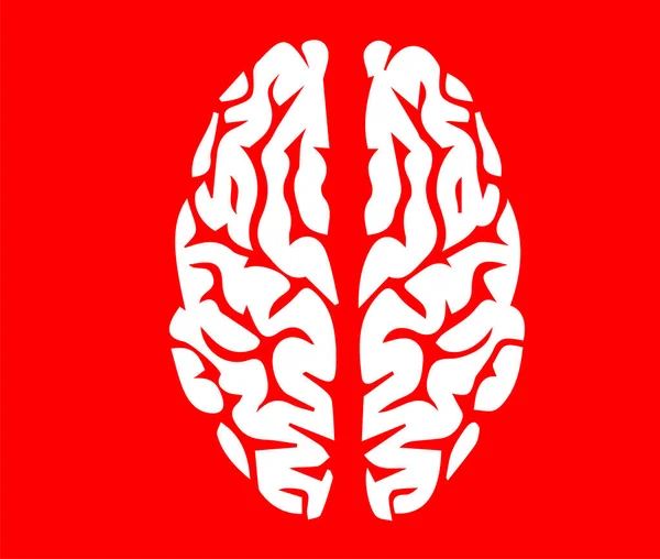 Icono Del Cerebro Aislado Fondo — Vector de stock