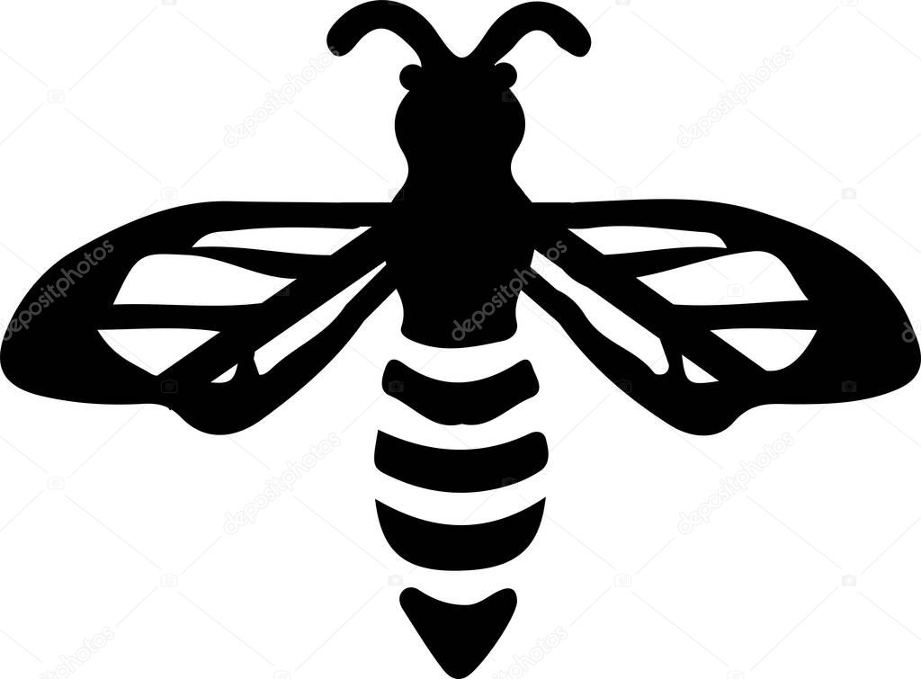 bee icon isolated on white background