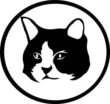 kedi vektörü arkaplanda izole edildi