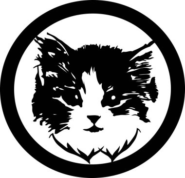 kedi vektörü arkaplanda izole edildi