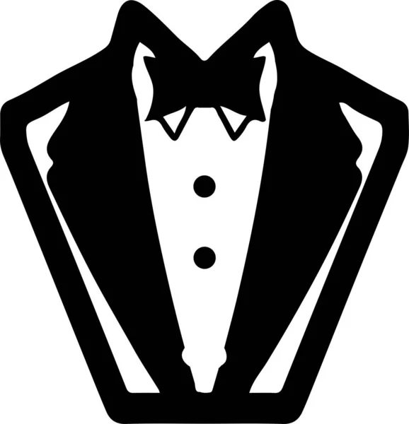 Icône Tuxedo Isolé Sur Fond Blanc — Image vectorielle