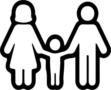 aile vektör çizimi arkaplanda izole edildi