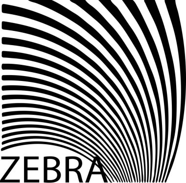 zebra çizgileri çizimi arkaplanda izole edildi