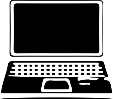 dizüstü bilgisayar simgesi arkaplanda izole edildi