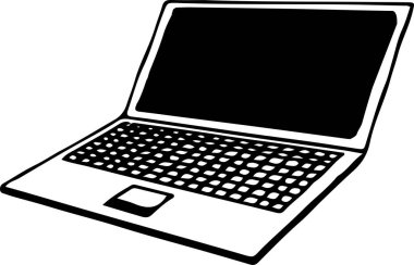 dizüstü bilgisayar simgesi arkaplanda izole edildi