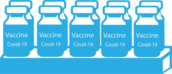 Covid Aşı Vektörü Arka Planda Izole Edildi — Stok Vektör