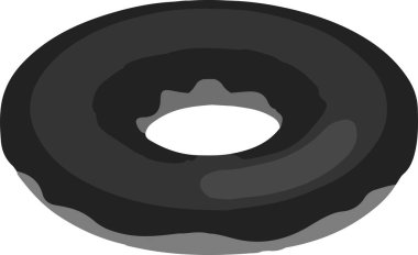 Beyaz arkaplanda çikolata simgesi