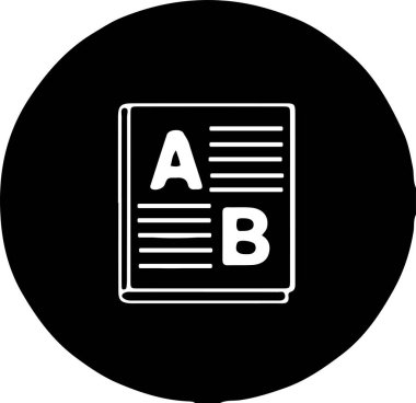 sözlük simgesi arkaplanda izole edildi