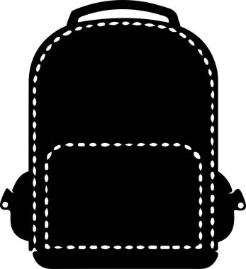 arkaplanda sırt çantası simgesi izole edildi