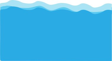 Beyaz arkaplanda su dalgası vektörü