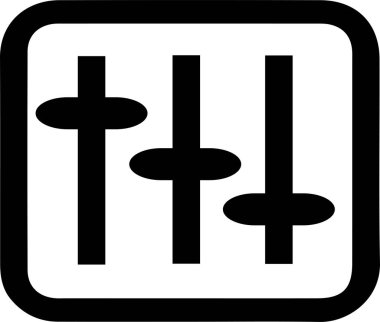 Beyaz arkaplanda eşitleyici simgesi