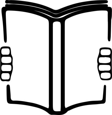 bir kitap vektör illüstrasyonunu okumak