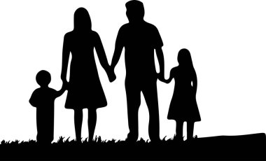 aile vektör çizimi arkaplanda izole edildi