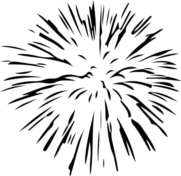 Feuerwerk Symbol Auf Weißem Hintergrund — Stockvektor